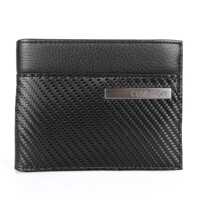 CALVIN KLEIN, PORTOFEL DIN PIELE PENTRU BĂRBAȚI CARBON LEATHER K50K504849 - PORTOFELE BĂRBAȚI - PORTOFELE