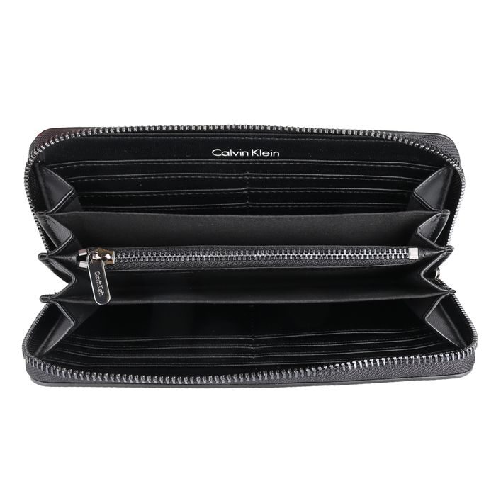 CALVIN KLEIN, DÁMSKÁ PENĚŽENKA EDGE LARGE ZIP-AROUND K60K603910 - DÁMSKE PEŇAŽENKY - PEŇAŽENKY