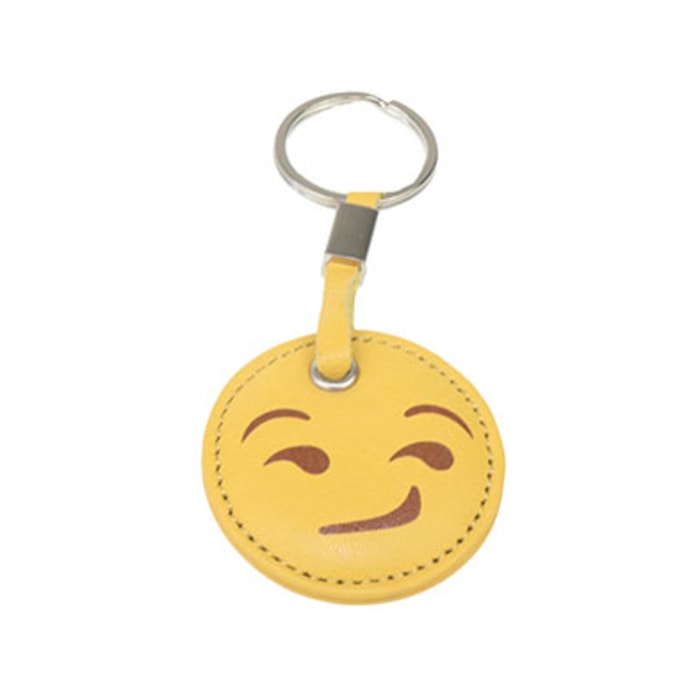 TONY PEROTTI, KOŽENÝ PŘÍVĚŠEK SMAJLÍK EMOJI KEY - KLÍČENKY - PENĚŽENKY