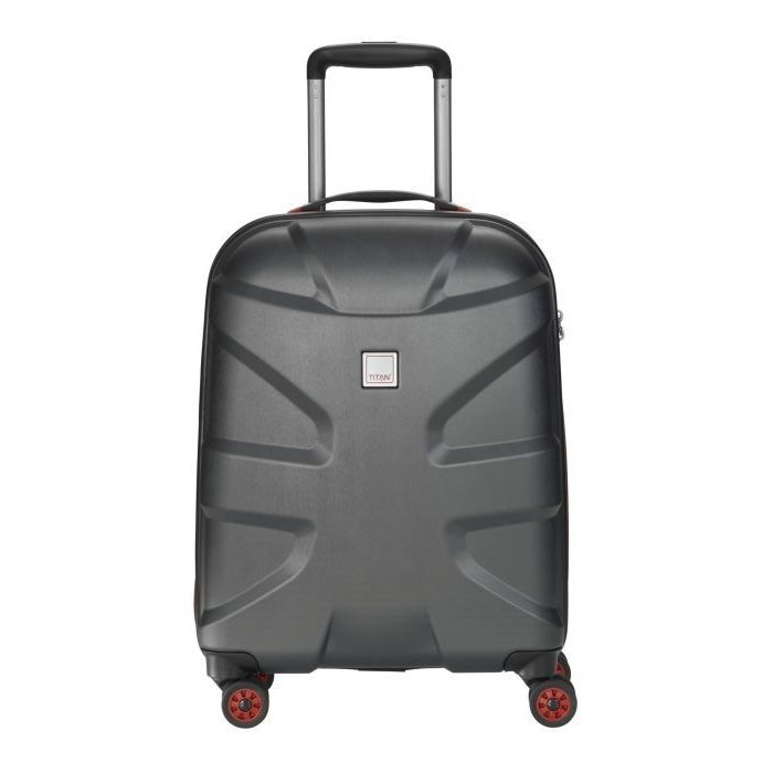 TITAN, KABINOVÝ CESTOVNÍ KUFR X2 SHARK SKIN 4W S GUNMETAL SHARK 40 L - SKOŘEPINOVÉ KUFRY - CESTOVNÍ KUFRY A TAŠKY