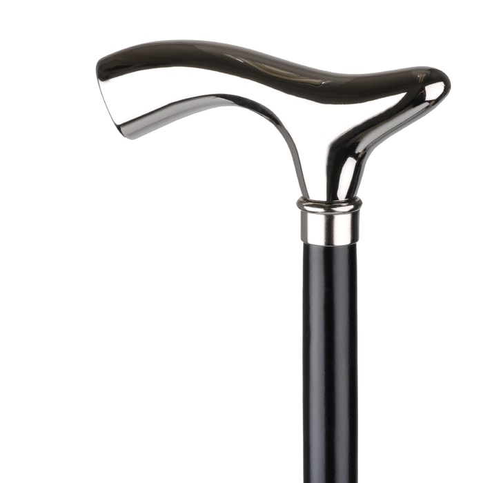 WALKING STICKS, BASTON DIN LEMN CU MANER NICHELAT 174 - BASTOANE PENTRU PLIMBARE - ACCESORII