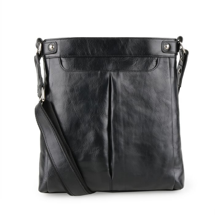 SNĚŽKA NÁCHOD, DÁMSKÁ KOŽENÁ CROSSBODY KABELKA 4968-60 ČERNÁ - CROSSBODY KABELKY - KABELKY