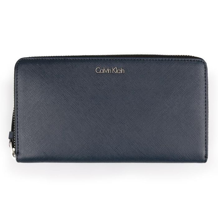 CALVIN KLEIN, PENĚŽENKA LARGE ZIPARO K60K602151 411, MODRÁ - DÁMSKÉ PENĚŽENKY - PENĚŽENKY