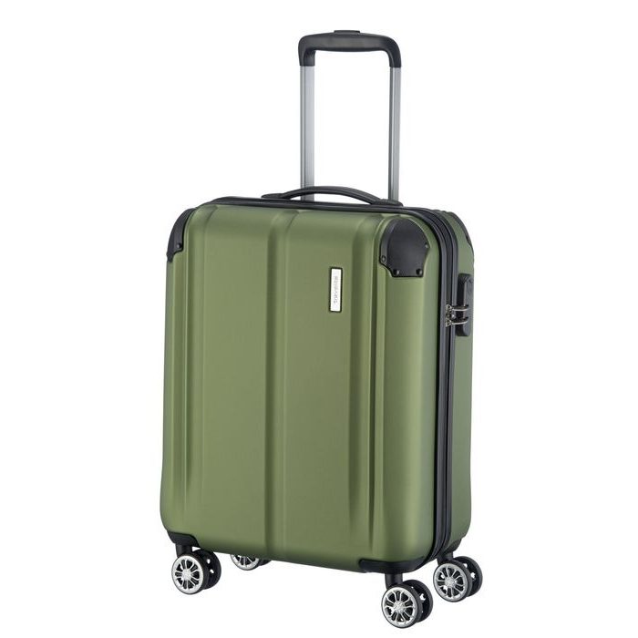 TRAVELITE, KABÍNOVÝ CESTOVNÝ KUFOR CITY 4W S GREEN 40 L - ŠKRUPINOVÉ KUFRE - CESTOVNÉ  KUFRE A TAŠKY