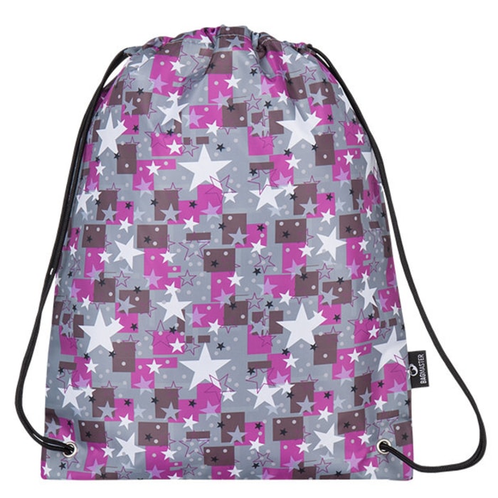 BAGMASTER, SÁČEK NA PŘEZUVKY MERCURY 7 A PINK/GREY 1,2 L - ŠKOLNÍ A DĚTSKÉ BATOHY - BATOHY