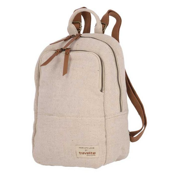 TRAVELITE, MĚSTSKÝ BATOH HEMPLINE SMALL BEIGE 6 L - MĚSTSKÉ BATOHY - BATOHY