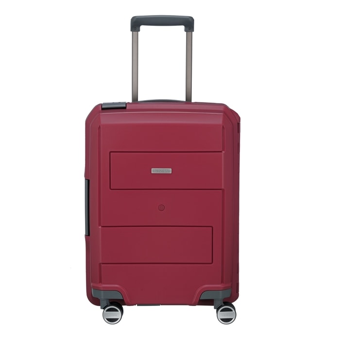 TRAVELITE, CESTOVNÝ ŠKRUPINOVÝ KUFOR MAKRO 4W S RED 39 L - ŠKRUPINOVÉ KUFRE - CESTOVNÉ  KUFRE A TAŠKY