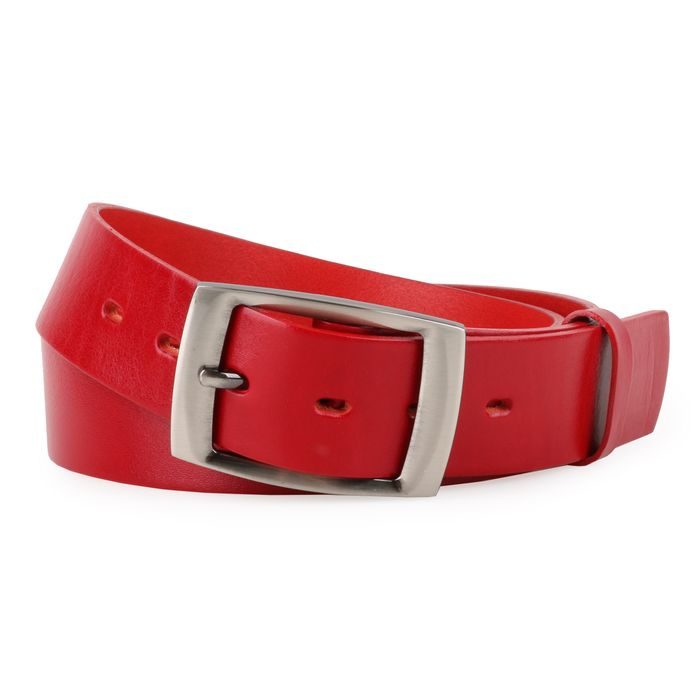 PENNY BELTS, DÁMSKÝ KOŽENÝ OPASEK 4493 ČERVENÝ - DÁMSKÉ OPASKY - DOPLŇKY