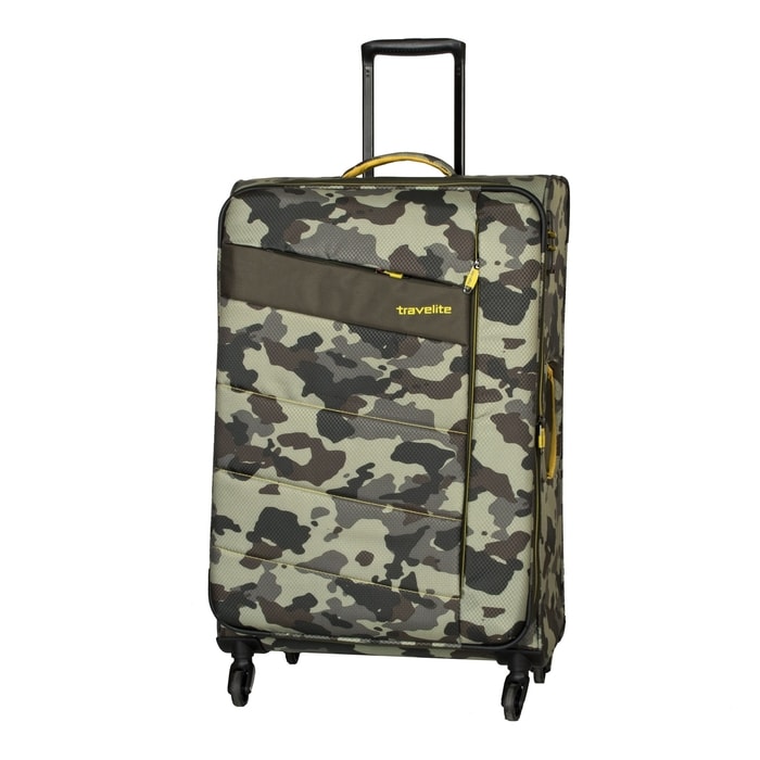 TRAVELITE, CESTOVNÍ KUFR KITE 4W L CAMOUFLAGE 89949-86 95/109 L - LÁTKOVÉ KUFRE - CESTOVNÉ  KUFRE A TAŠKY