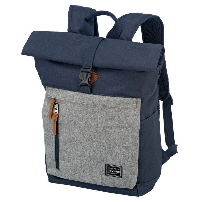 TRAVELITE, MESTSKÝ BATOH BASICS ROLL-UP NAVY/GREY 35 L - MESTSKÉ BATOHY - BATOHY