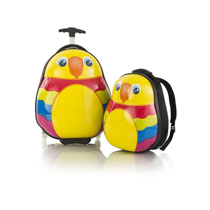 HEYS, SET DE RUCSAC ȘI CARCASĂ PENTRU COPII TRAVEL TOTS LIGHTWEIGHT KIDS PARROT - GENȚI DE COPII - TROLERE ȘI GENȚI DE VOIAJ