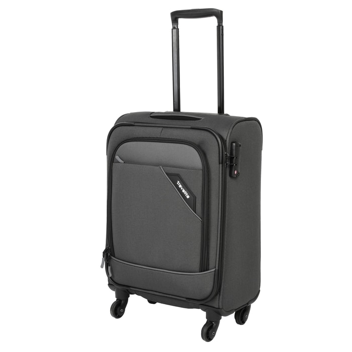 TRAVELITE, KABÍNOVÝ CESTOVNÝ KUFOR DERBY 4W S ANTHRACITE 41 L - PRÍRUČNÁ BATOŽINA - CESTOVNÉ  KUFRE A TAŠKY