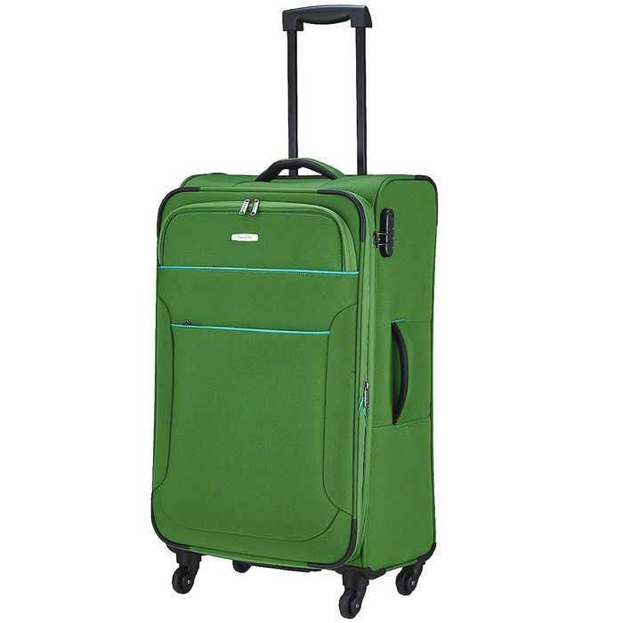 TRAVELITE, CESTOVNÍ KUFR DERBY 4W L GREEN 84149-80 84/96 L - LÁTKOVÉ KUFRE - CESTOVNÉ  KUFRE A TAŠKY