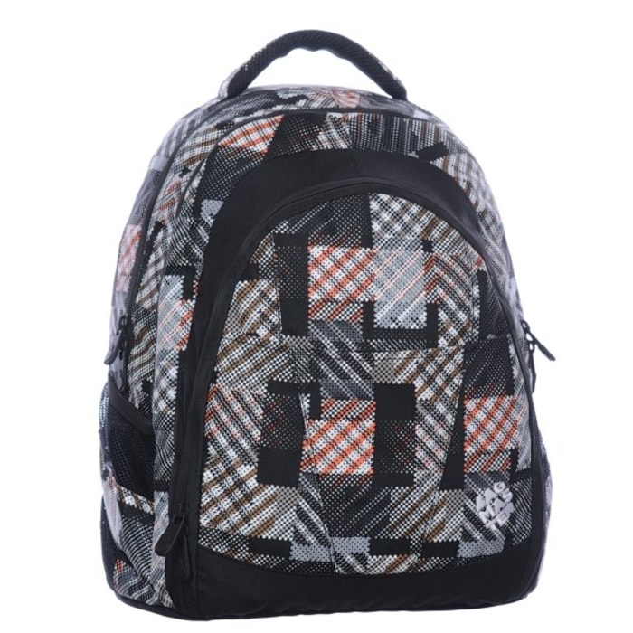 BAGMASTER, ŠTUDENTSKÝ BATOH DIGITAL 0215 C BLACK/BROWN/WHITE 24 L - ŠKOLSKÉ A DETSKÉ BATOHY - BATOHY