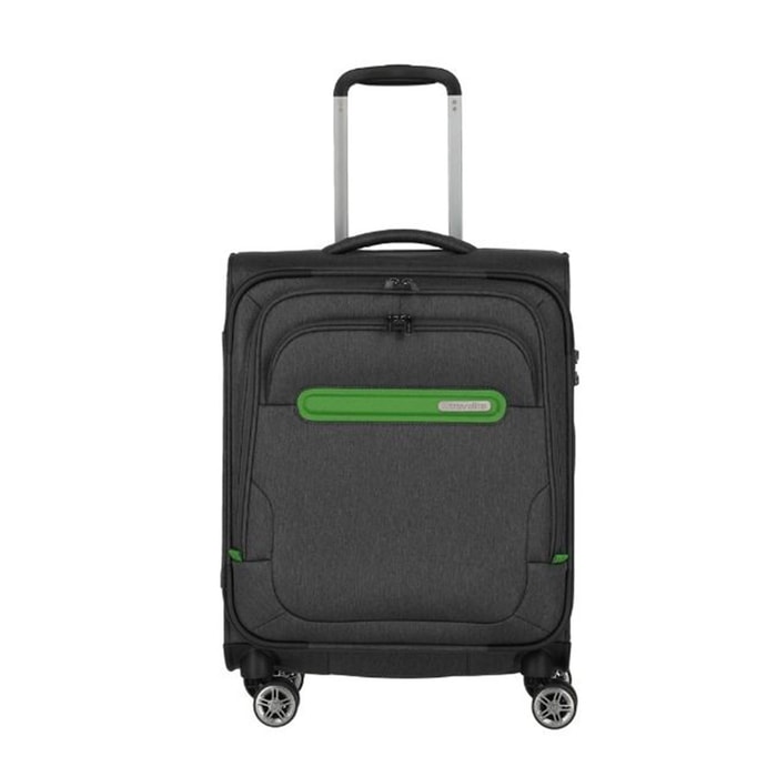 TRAVELITE, KABINOVÝ CESTOVNÍ KUFR MADEIRA 4W S ANTHRACITE/GREEN 37 L - PŘÍRUČNÍ ZAVAZADLA - CESTOVNÍ KUFRY A TAŠKY