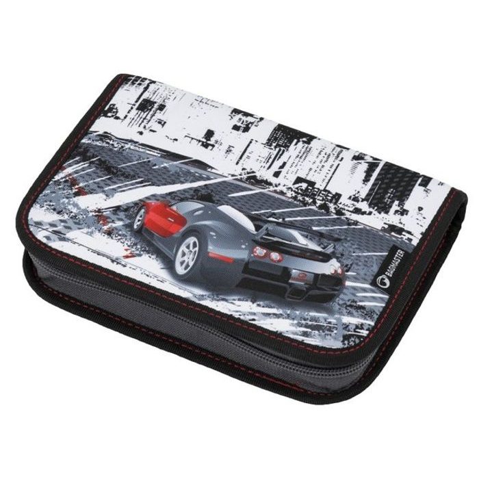 BAGMASTER, CHLAPČENSKÝ ŠKOLSKÝ PERAČNÍK MERCURY 8 B BLACK/WHITE/RED - PUZDRÁ A OBALY - DOPLNKY