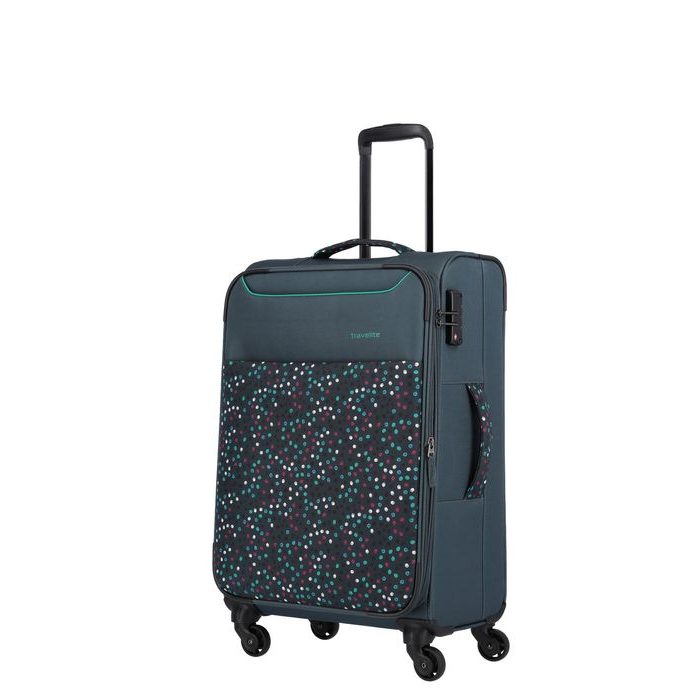 TRAVELITE, LÁTKOVÝ CESTOVNÝ KUFOR  ARGON M DOTS 57/67 L - LÁTKOVÉ KUFRE - CESTOVNÉ  KUFRE A TAŠKY