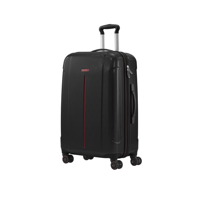 TRAVELITE, CESTOVNÝ KUFOR ECHO M BLACK 73448-01 75/87 L - ŠKRUPINOVÉ KUFRE - CESTOVNÉ  KUFRE A TAŠKY