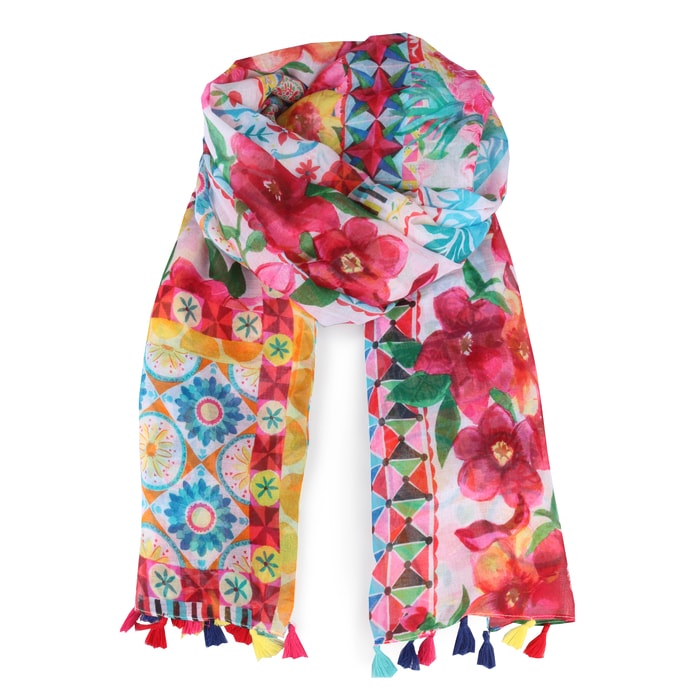 DESIGUAL, DÁMSKÝ OBDÉLNÍKOVÝ ŠÁTEK FOULARD LITTLE 18SAWW60 - ŠÁTKY A ŠÁLY - DOPLŇKY