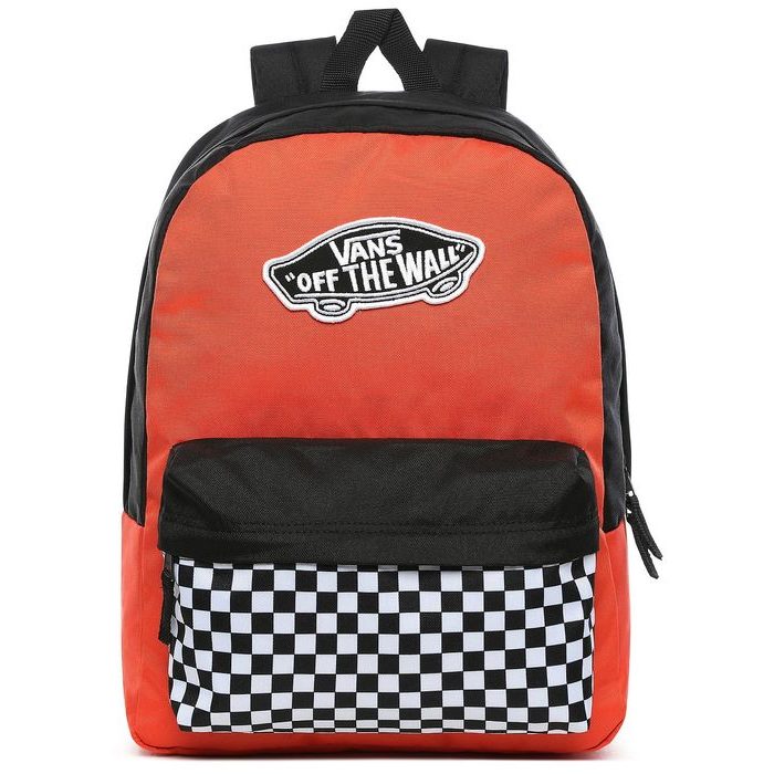 VANS, MĚSTSKÝ BATOH REALM PAPRIKA CHECKER 27 L - MĚSTSKÉ BATOHY - BATOHY