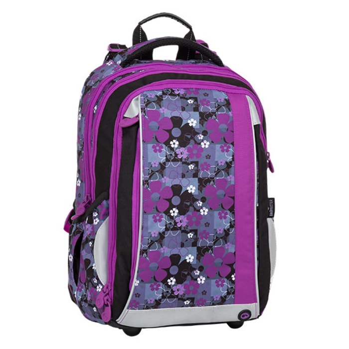 BAGMASTER, ŠKOLSKÝ BATOH MERCURY 8 A BLACK/PINK/VIOLET 19 L - ŠKOLSKÉ A DETSKÉ BATOHY - BATOHY