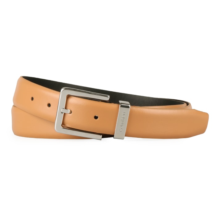 CALVIN KLEIN, PÁNSKY KOŽENÝ OPASOK METAL LOOP K50K504487 - PÁNSKE OPASKY - DOPLNKY