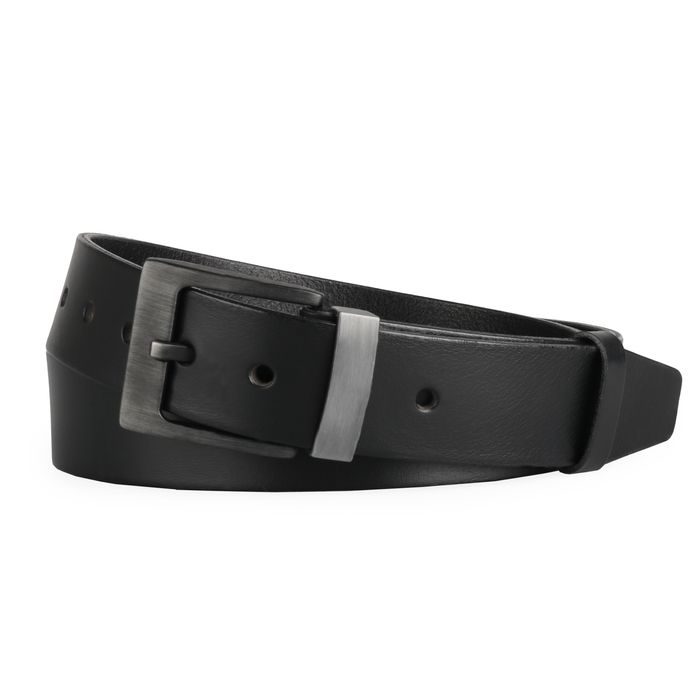 PENNY BELTS, PÁNSKÝ KOŽENÝ OPASEK 08, ČERNÝ - PÁNSKÉ OPASKY - DOPLŇKY