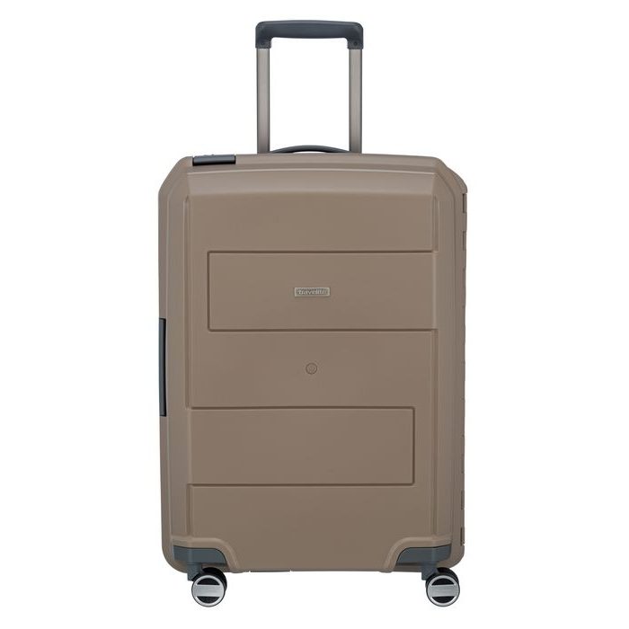 TRAVELITE, CESTOVNÍ SKOŘEPINOVÝ KUFR MAKRO 4W L TAUPE 113 L - SKOŘEPINOVÉ KUFRY - CESTOVNÍ KUFRY A TAŠKY