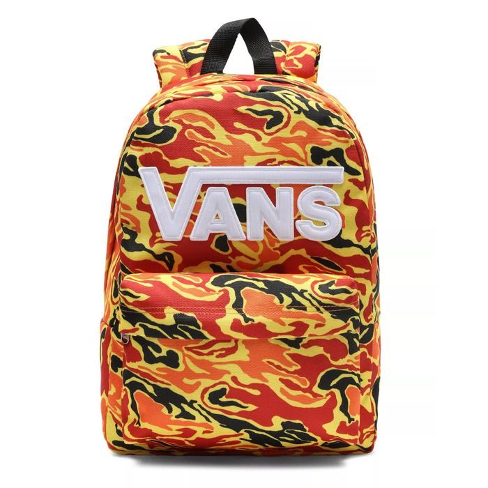 VANS, MĚSTSKÝ BATOH NEW SKOOL FLAME CAMO 20 L - MĚSTSKÉ BATOHY - BATOHY