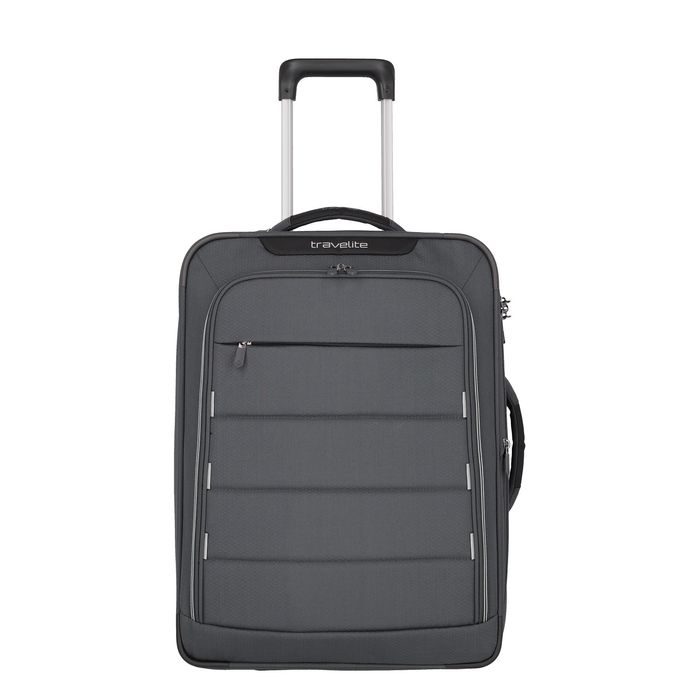 TRAVELITE, KABÍNOVÝ CESTOVNÝ KUFOR SKAII 2W EXP S ANTHRACITE 42/46 L - PRÍRUČNÁ BATOŽINA - CESTOVNÉ  KUFRE A TAŠKY