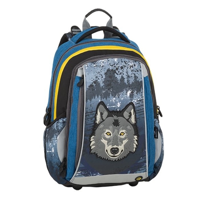 BAGMASTER, ŠKOLSKÝ BATOH MERCURY 9 C GRAY/BLUE/YELLOW 19 L - ŠKOLSKÉ A DETSKÉ BATOHY - BATOHY