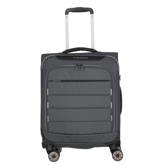 TRAVELITE, KABÍNOVÝ CESTOVNÝ KUFOR SKAII 4W S ANTHRACITE 36 L - PRÍRUČNÁ BATOŽINA - CESTOVNÉ  KUFRE A TAŠKY