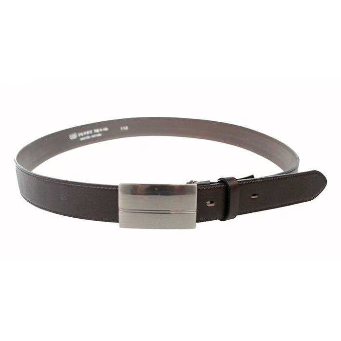 PENNY BELTS, PÁNSKÝ KOŽENÝ OPASEK 35-020-1PS, HNĚDÝ - PÁNSKÉ OPASKY - DOPLŇKY