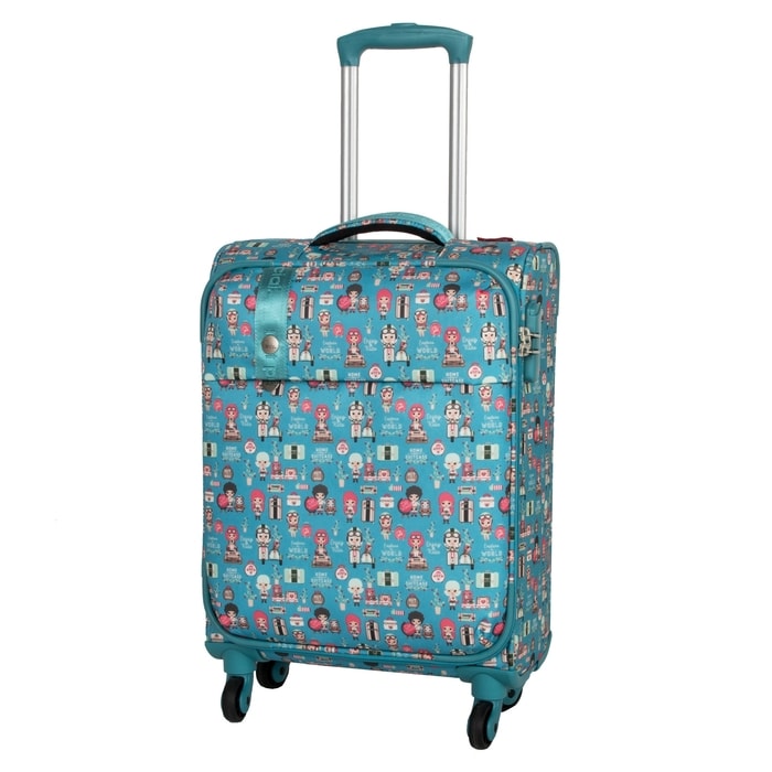 TRAVELITE, KABÍNOVÝ CESTOVNÝ KUFOR LIL' LEDY 4W S TURQUOISE 37 L - PRÍRUČNÁ BATOŽINA - CESTOVNÉ  KUFRE A TAŠKY