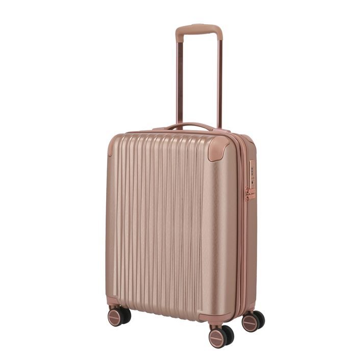 TITAN, KABÍNOVÝ CESTOVNÝ KUFOR BARBARA GLINT S ROSE METALLIC 39/45 L - PRÍRUČNÁ BATOŽINA - CESTOVNÉ  KUFRE A TAŠKY