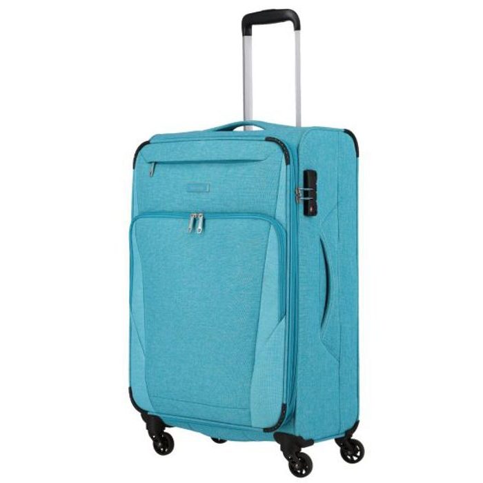 TRAVELITE, VELKÝ CESTOVNÍ KUFR JAKKU 4W L TURQUOISE 90/97 L - LÁTKOVÉ KUFRY - CESTOVNÍ KUFRY A TAŠKY