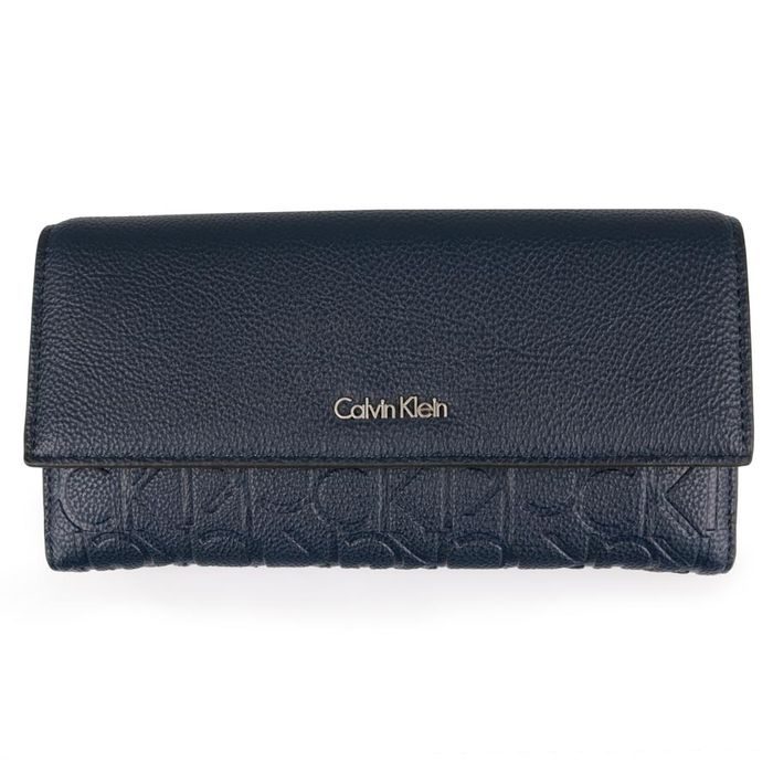 CALVIN KLEIN, PENĚŽENKA CALVIN KLEIN LARGE TRIFOLD K60K602249 411, MODRÁ - DÁMSKE PEŇAŽENKY - PEŇAŽENKY