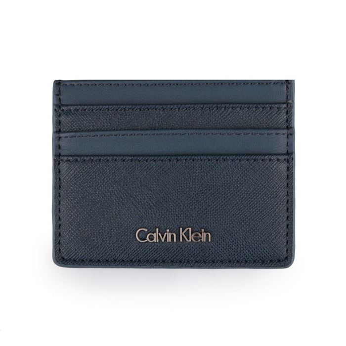 CALVIN KLEIN, POUZDRO NA KARTY A VIZITKY CALVIN KLEIN K60K603188 411, MODRÉ - POUZDRA NA KARTY - PENĚŽENKY