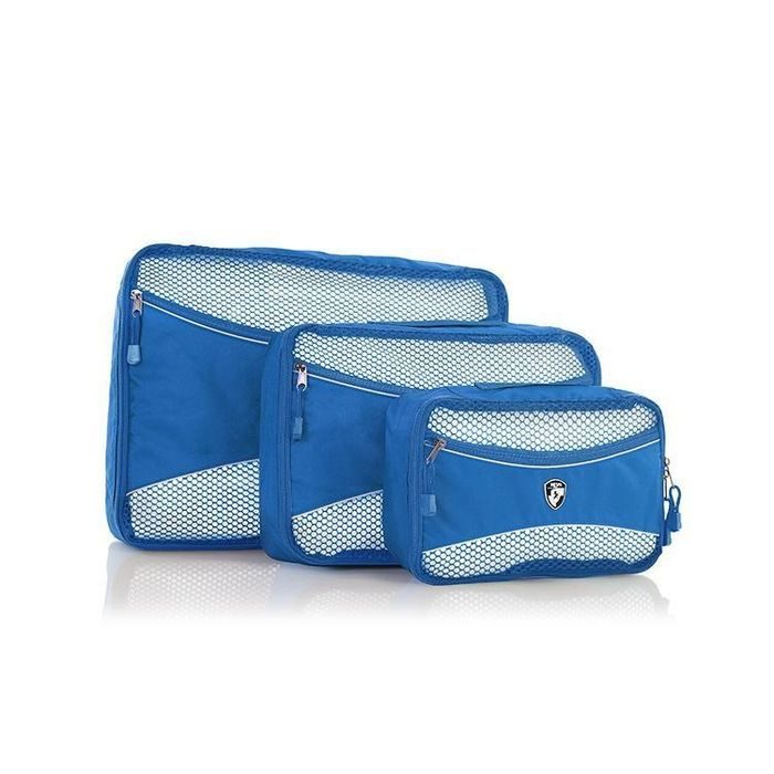 HEYS, ORGANIZÉRY DO ZAVAZADLA ECO PACKING CUBE 3PC SET II BLUE - CESTOVNÍ PŘÍSLUŠENSTVÍ - CESTOVNÍ KUFRY A TAŠKY