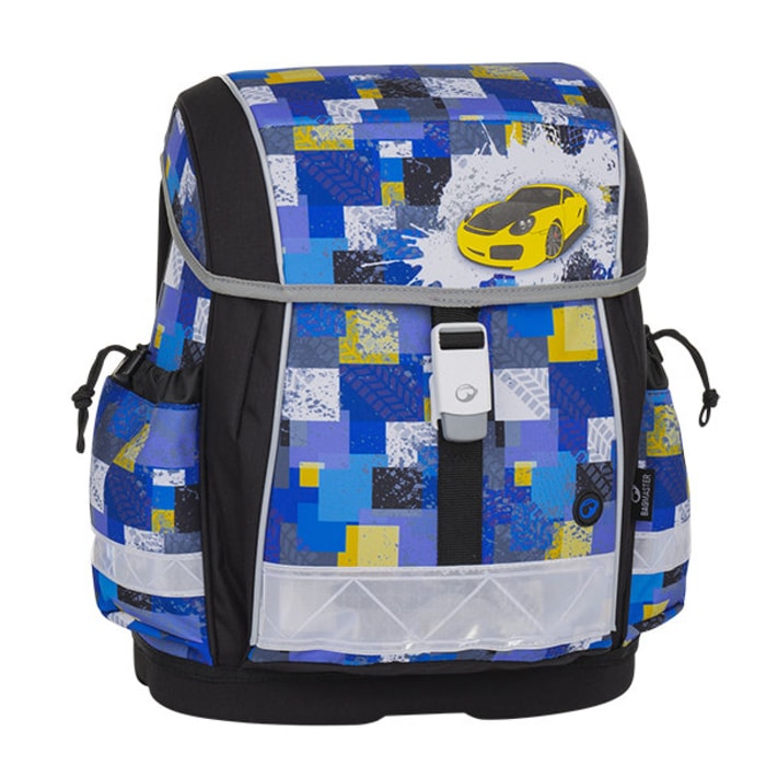 BAGMASTER, ŠKOLNÍ BATOH EPSON 8 B BLACK/BLUE/YELLOW 19 L - ŠKOLNÍ A DĚTSKÉ BATOHY - BATOHY