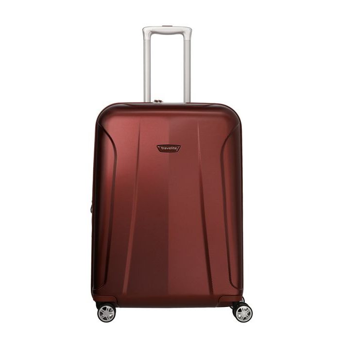 TRAVELITE, ŠKRUPINOVÝ CESTOVNÝ KUFOR ELBE 4W M RED 73/84 L - ŠKRUPINOVÉ KUFRE - CESTOVNÉ  KUFRE A TAŠKY