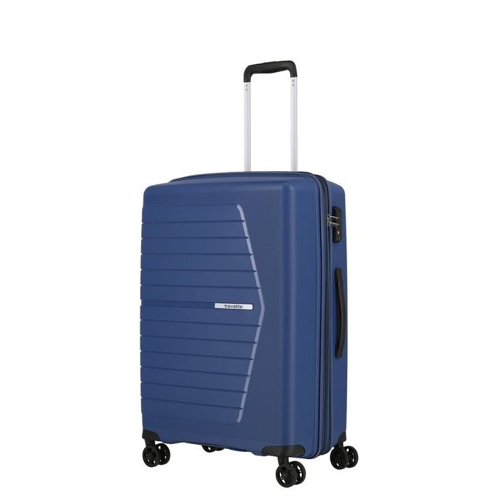 TRAVELITE, SKOŘEPINOVÝ CESTOVNÍ KUFR NUBIS M MIDNIGHT BLUE 70/76 L - SKOŘEPINOVÉ KUFRY - CESTOVNÍ KUFRY A TAŠKY