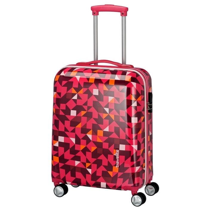 TRAVELITE, TRAVELITE CAMPUS HARDSHELL S QUADRO PINK - PRÍRUČNÁ BATOŽINA - CESTOVNÉ  KUFRE A TAŠKY