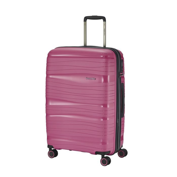 TRAVELITE, CESTOVNÝ KUFOR MOTION M ROSE 71/82 L - ŠKRUPINOVÉ KUFRE - CESTOVNÉ  KUFRE A TAŠKY