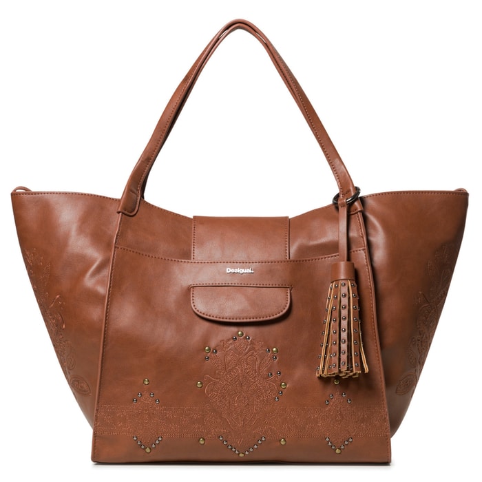 DESIGUAL, DÁMSKA SHOPPER KABELKA BOLS SOFT HENNA ZARIA MEDIUM 19WAXPAA - KABELKY CEZ RAMENO - KABELKY