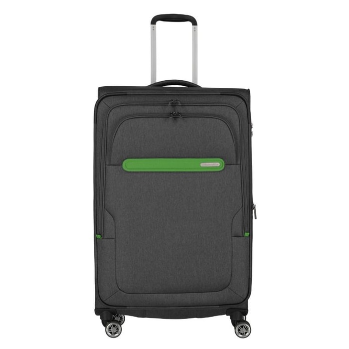 TRAVELITE, CESTOVNÍ KUFR MADEIRA L ANTHRACITE/GREEN 86/99 L - LÁTKOVÉ KUFRE - CESTOVNÉ  KUFRE A TAŠKY