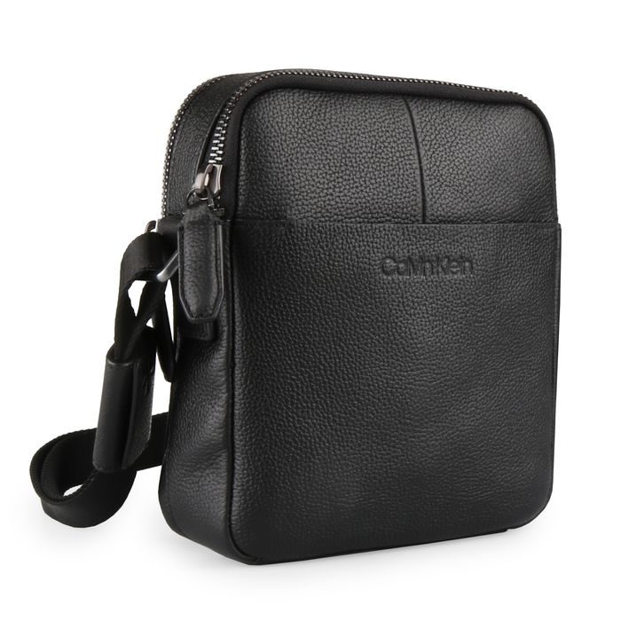 CALVIN KLEIN, GEANTĂ MESSENGER DE PIELE PENTRU BĂRBAȚI GUSSET MINI K50K503848 - GENȚI DE UMĂR - GENȚI BĂRBAȚI