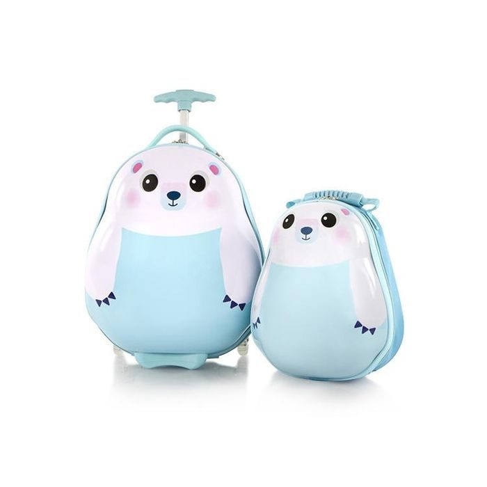 HEYS, SET DE RUCSAC ȘI VALIZĂ DE CABINĂ TRAVEL TOTS KIDS POLAR BEAR - GENȚI DE COPII - TROLERE ȘI GENȚI DE VOIAJ