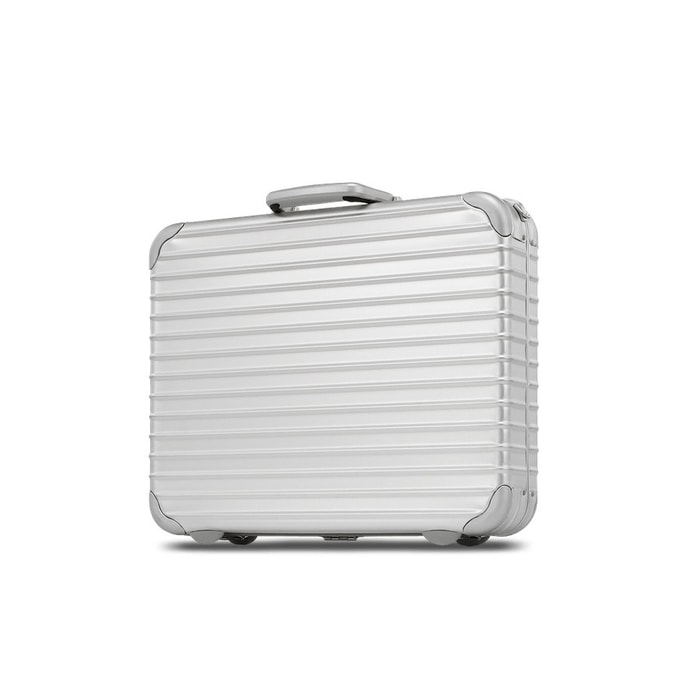 RIMOWA, CESTOVNÝ KUFOR NA NOTEBOOK RIMOWA ATTACHE 90009000 STRIEBORNÝ, 12 L - ŠKRUPINOVÉ KUFRE - CESTOVNÉ  KUFRE A TAŠKY