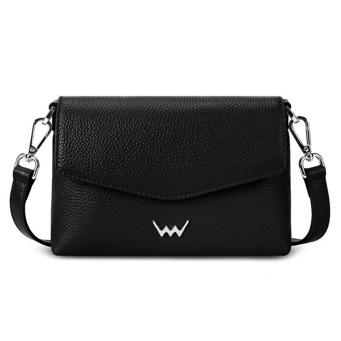 VUCH, DÁMSKÁ KOŽENÁ CROSSBODY KABELKA LEYRA BLACK - CROSSBODY KABELKY - KABELKY